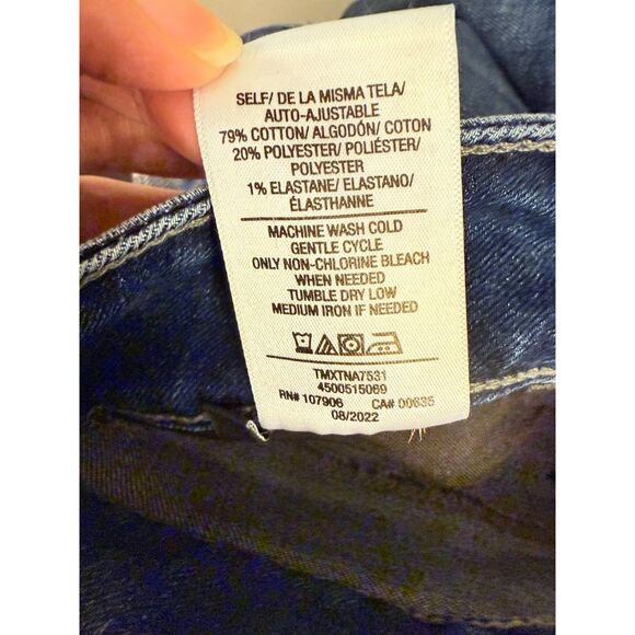 Hudson Collin TNA Medium Wash Flap Pocket Skinny Cropped Rolled Ankle Jeans 29 - Picture 5 of 7